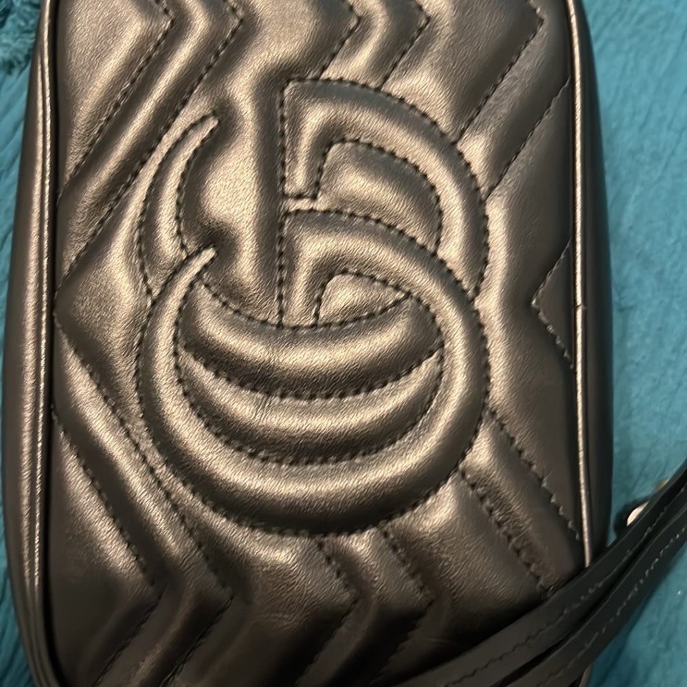 Authentic GG Marmont matelassé mini bag
